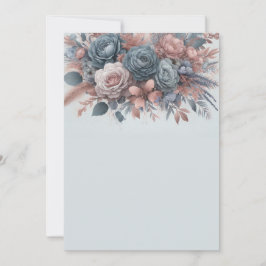 Elegant Blank Floral Wedding Einladung