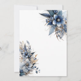Elegant Blank Floral Wedding Einladung