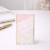 Elegant Blank Loyalty Card – Blush & Gold Design Treuekarte