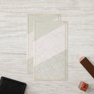 Elegant Blank Loyalty Card – Sage & Gold Treuekarte