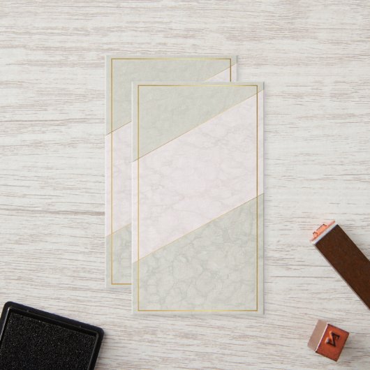 Elegant Blank Loyalty Card – Sage & Gold Treuekarte (Vorderseite/Rückseite Beispiel)