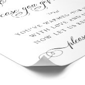 Elegant Blanket Black Calligraphy | Chic Party Poster (Ecke)