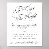 Elegant Blanket Black Calligraphy | Chic Party Poster (Vorne)