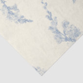 Elegant Blassgelb und Stahl Blau Botanisch Seidenpapier (Ausschnitt)