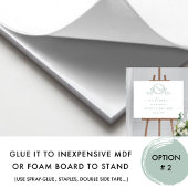 Elegant blassgrünes Monogramm Begrüßungszeichen Poster