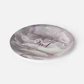 Elegant, blassrosa Rose, 2. Hochzeitstag Pappteller (Schrägansicht)