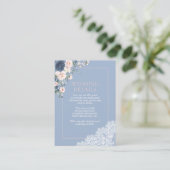 Elegant, blau, blau, blau, Blumenstrauß Details Begleitkarte (Stehend Vorderseite)