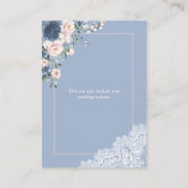 Elegant, blau, blau, blau, Blumenstrauß Details Begleitkarte (Rückseite)