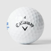 Elegant Blau Golfer Monogrammiert Golfball (Logo)