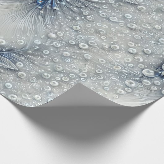 Elegant blau, grau und weiß gefärbt geschenkpapier (Ecke)