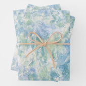 Elegant Blau Grün Gemarbert Geschenkpapier Set (Beispiel)