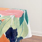 Elegant Blau Rosa Orange Blume Wasserfarben Tischdecke (Beispiel)