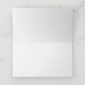 Elegant Blau und Silver Christmas Entertainment Platzkarte (Innenseite Aufgefaltet)