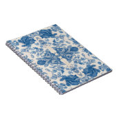 Elegant blau, Vintag Notizblock (Rechte Seite)