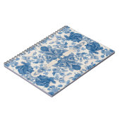 Elegant blau, Vintag Notizblock (Linke Seite)