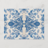 Elegant blau, Vintag Postkarte (Vorderseite)