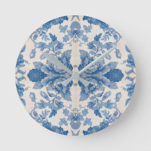 Elegant blau, Vintag Runde Wanduhr