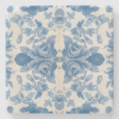 Elegant blau, Vintag Steinuntersetzer (Vorderseite)