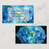 Elegant blaue aquamarine Hydrangeas blauer Rose Begleitkarte (Vorne/Hinten)