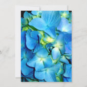 Elegant blaue aquamarine Hydrangeas blauer Rose Einladung (Rückseite)