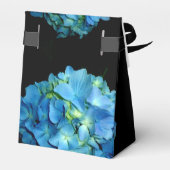 Elegant blaue aquamarine Hydrangeas blauer Rose Geschenkschachtel (Rückseite)