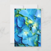 Elegant blaue aquamarine Hydrangeas blauer Rose UA RSVP Karte (Rückseite)