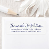 Elegant blaue, benutzerdefinierte Skriptnamen Hoch (Insitu)