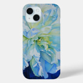 Elegant-blaue Blume Case-Mate iPhone Hülle (Rückseite)