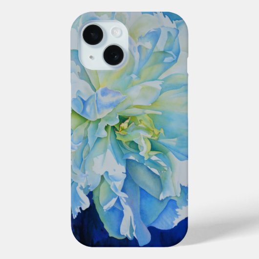 Elegant-blaue Blume Case-Mate iPhone Hülle (Rückseite)