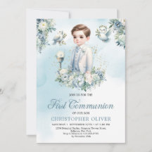 Elegant-blaue Blume Salbei Erste Kommunion