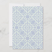 ELEGANT BLAUE BRONZE PATTERN GEBURTSTAG EINLADUNG (Rückseite)