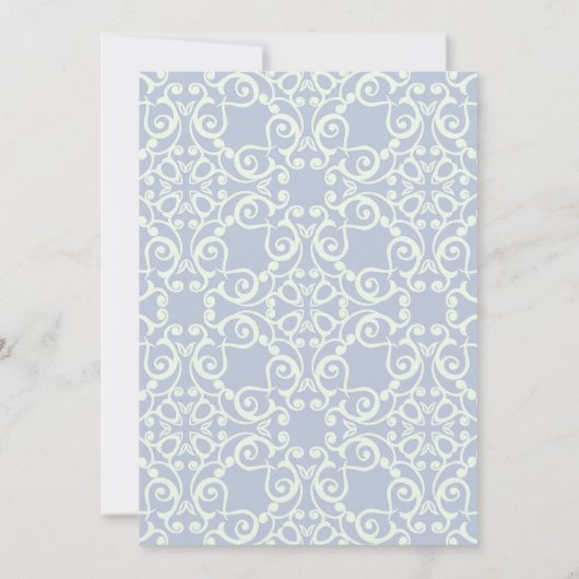 ELEGANT BLAUE BRONZE PATTERN GEBURTSTAG EINLADUNG (Rückseite)