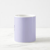 Elegant blaue Buchstaben-Initialen Kaffeetasse (Mittel)