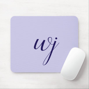 Elegant blaue Buchstaben-Initialen Mousepad