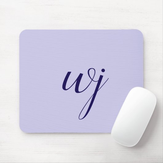 Elegant blaue Buchstaben-Initialen Mousepad (Mit Mouse)