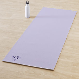 Elegant blaue Buchstaben-Initialen Yogamatte