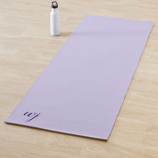 Elegant blaue Buchstaben-Initialen Yogamatte (Beispiel)
