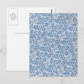 ELEGANT BLAUE FLORAL POSTKARTE (Vorne/Hinten)