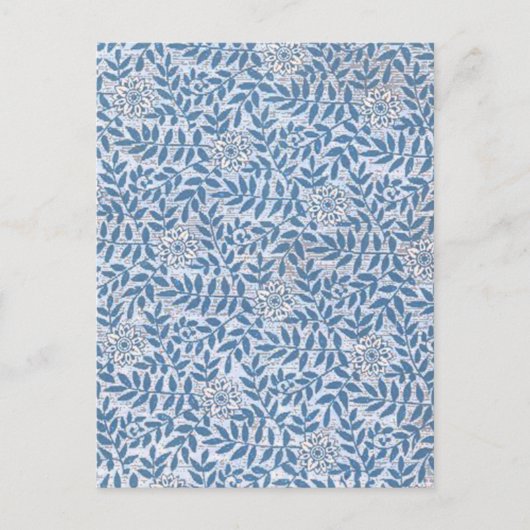 ELEGANT BLAUE FLORAL POSTKARTE (Vorderseite)