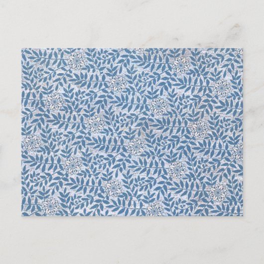 ELEGANT BLAUE FLORAL POSTKARTE (Vorderseite)