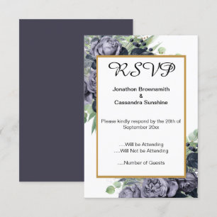 ELEGANT BLAUE GOLD EUCALYPTUS ROSE UAWG EINLADUNG
