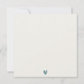 ELEGANT BLAUE GREEN GOLD FLORAL SAVE THE DATE CARD DANKESKARTE (Rückseite)