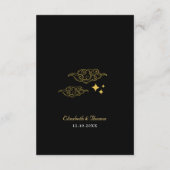 Elegant-blaue himmlische Hochzeitsdetails Begleitkarte (Rückseite)