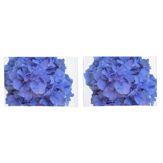 Elegant blaue Hydrangeas violette Blumen Kissenbezug (Vorderseite-Set)