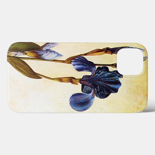 ELEGANT BLAUE IRIS BLUME Elfenbeinblume Case-Mate iPhone Hülle (Rückseite (Horizontal))