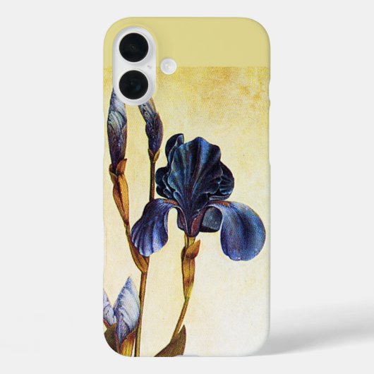 ELEGANT BLAUE IRIS BLUME Elfenbeinblume Case-Mate iPhone Hülle (Rückseite)