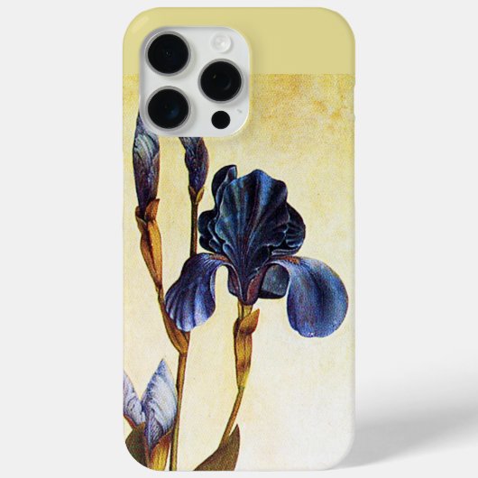 ELEGANT BLAUE IRIS BLUME Elfenbeinblume Case-Mate iPhone Hülle (Rückseite)