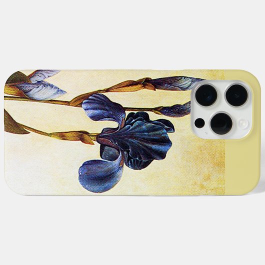 ELEGANT BLAUE IRIS BLUME Elfenbeinblume Case-Mate iPhone Hülle (Rückseite (Horizontal))