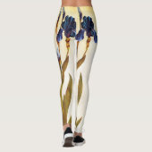 ELEGANT BLAUE IRIS BLUME LEGGINGS (Rückseite)