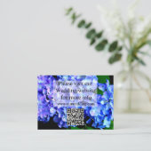 Elegant blaue lila Blumenhydrangeas Begleitkarte (Stehend Vorderseite)